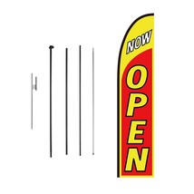 VEVOR Open Flags for Business Advertising Flags for Outside Banner Flag and Pole - $87.37