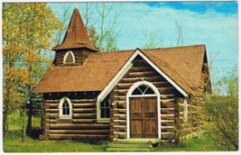 Postcard Small Anglican Log Church Hudson Hope British Columbia BC - £3.10 GBP