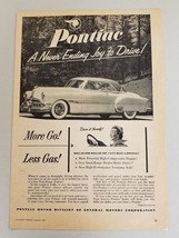 1952 Print Ad The &#39;52 Dual-Range Pontiac 2-Door with Hydra-Matic Drive - £8.99 GBP