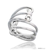 Size 6 - Sterling Silver Hand Made Freeform Wire Wrap Ring, 1 1/16 in (2... - £29.48 GBP