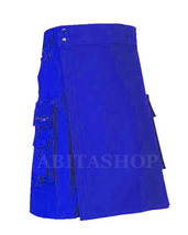 Blue Medieval Gothic Kilt - $710.37 MXN
