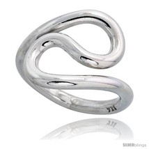 Size 8.5 - Sterling Silver Hand Made Wire Wrap Ring, 3/4 in (17 mm)  - £26.39 GBP