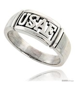 Size 8.5 - Sterling Silver United States Air Force USAF Ring 3/8 in  - £34.54 GBP