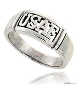 Size 10.5 - Sterling Silver United States Air Force USAF Ring 3/8 in  - £34.54 GBP