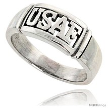 Size 11.5 - Sterling Silver United States Air Force USAF Ring 3/8 in  - £34.64 GBP