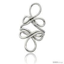 Size 9 - Sterling Silver Wire Wrap Crown Shape Ring Handmade, 1 5/6 in  - $40.89