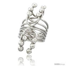 Size 8.5 - Sterling Silver Multiple Wire Wrap Horse shoe Shape with Half Ball  - £50.13 GBP