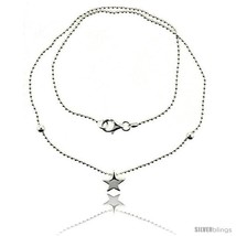 Length 17 - Sterling Silver Necklace / Bracelet with a Star Slide -Style  - £28.35 GBP