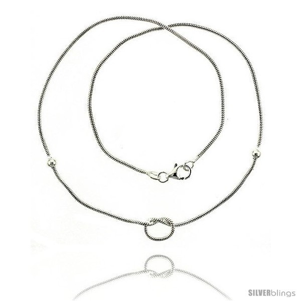 Primary image for Length 17 - Sterling Silver Necklace / Bracelet with a 