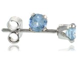 G silver brilliant cut cubic zirconia stud earrings 3 mm topaz blue color 1 4 cttw thumb155 crop