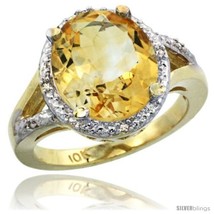 Size 6.5 - 10k Yellow Gold Ladies Natural Citrine Ring oval 12x10  - £402.64 GBP