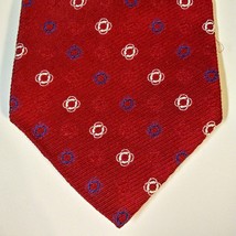Tommy Hilfiger Tie Silk Red Diagonal Geometric - £8.61 GBP