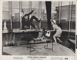 Paris When it Sizzles 1964 original 8x10 photo Holden leaps over desk at Hepburn - £23.71 GBP