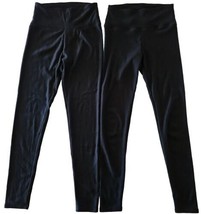 Orvis Cozy Fleece Lined Leggings Womens Medium Soft Black High Rise Base Layer - £17.04 GBP