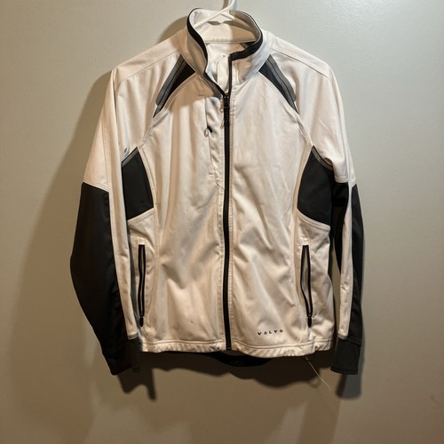Elevate Sport  Women&#39;s Medium  Long Sleeve Full Zipper White Black Jacke... - $8.91