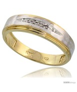 Size 10 - 10k Yellow Gold Mens Diamond Wedding Band Ring 0.03 cttw Brill... - $338.40