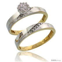 Size 5 - 10k Yellow Gold Diamond Engagement Rings Set 2-Piece 0.09 cttw  - $423.08