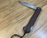 Vintage ROMO 007 Wood Handle STainless Steel Blade Lockback Knife  KG JD - £51.60 GBP