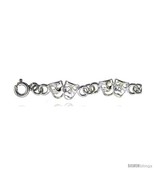 Sterling Silver Anklet w/ Comedy &amp; Tragedy Drama  - £54.48 GBP