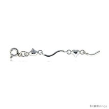 Sterling Silver Anklet w/ Hearts -Style  - £31.94 GBP