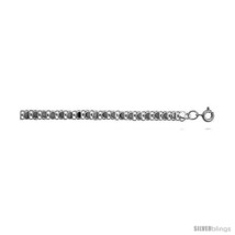 Sterling Silver Anklet w/ Heart &amp; Flower Links -Style  - £56.17 GBP