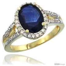 Size 5.5 - 14k Yellow Gold Ladies Natural Blue Sapphire Ring oval 10x8 Stone  - $1,116.45