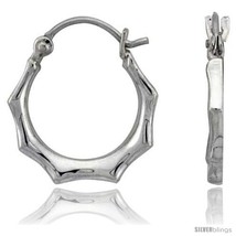Sterling Silver High Polished Fancy Hoop Earrings, 13/16in   - $35.05