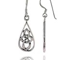 Sterling silver celtic dangle earrings 1 1 2 tall thumb155 crop