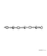 Sterling Silver Anklet w/ Heart &amp; Knot  - £39.22 GBP