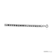 Sterling Silver Charm Anklet w/ Teeny Polished  - £65.31 GBP