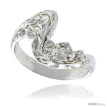 Size 6 - Sterling Silver Freeform Wave Ring Polished finish 1/2 in wide -Style  - £25.49 GBP