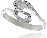 Sterling silver freeform wave ring polished finish 3 8 in wide thumb155 crop