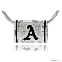 Sterling Silver Hawaiian Initial Letter A Alphabet Bead Charm, 1/2 in  - £17.88 GBP