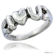 Size 5 - Sterling Silver I Love You Ring 1/4 in  - £23.92 GBP