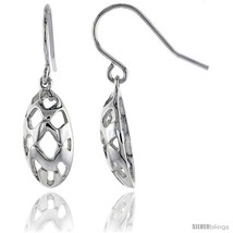 Sterling Silver Oval Hook Earrings, 3/4in  (19  - $26.91
