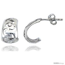 Sterling Silver Half-moon Post Earrings, 1/2in  (13  - £26.96 GBP
