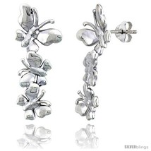 Sterling Silver Butterfly Post Earrings, 13/16in  (30  - £38.63 GBP