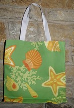 Handmade Green and Yellow  Sea Shell Tote Bag - £7.98 GBP