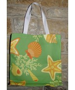 Handmade Green and Yellow  Sea Shell Tote Bag - $10.00
