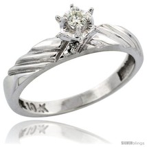 10k white gold diamond engagement ring 1 8inch wide style 10w118er thumb200