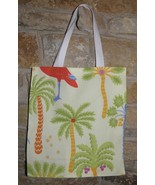 Handmade Green, Yellow, Orange Palm Tree Tote Bag - $10.00