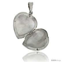 Sterling Silver Large Hand Engraved Heart Locket, 1 1/4 x 1 1/4  - $81.97