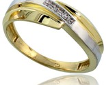 Mens diamond wedding band ring 0 03 cttw brilliant cut 9 32 in wide style ljy024mb thumb155 crop