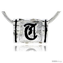 Sterling Silver Hawaiian Initial Letter Q Barrel Bead Pendant, 1/2 in  - $22.37