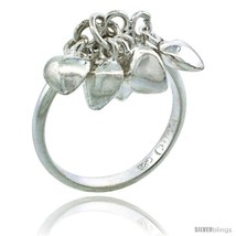 Size 4 - Sterling Silver (Size 3 to 5) Toe Ring / Kid&#39;s Ring w/ Clustere... - £18.12 GBP