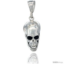 Sterling Silver Skull Pendant, 2 3/8 in (60 mm)  - £134.70 GBP