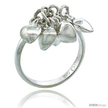 Size 4.5 - Sterling Silver (Size 3 to 5) Toe Ring / Kid&#39;s Ring w/ Cluste... - $22.74