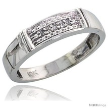 Size 8 - Sterling Silver Ladies&#39; Diamond Band, w/ 0.03 Carat Brilliant Cut  - £53.83 GBP