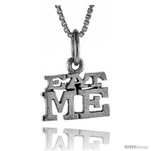 Sterling Silver EAT ME Word Necklace, w/ 18 in Box  - £35.44 GBP