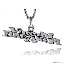 Sterling Silver VIRGIN BREAKER Word Necklace, w/ 18 in Box  - $44.40